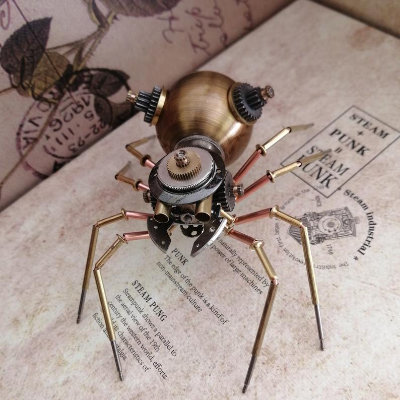 Mechanical spider steampunk | Metal handmade finished Model decor Ornaments