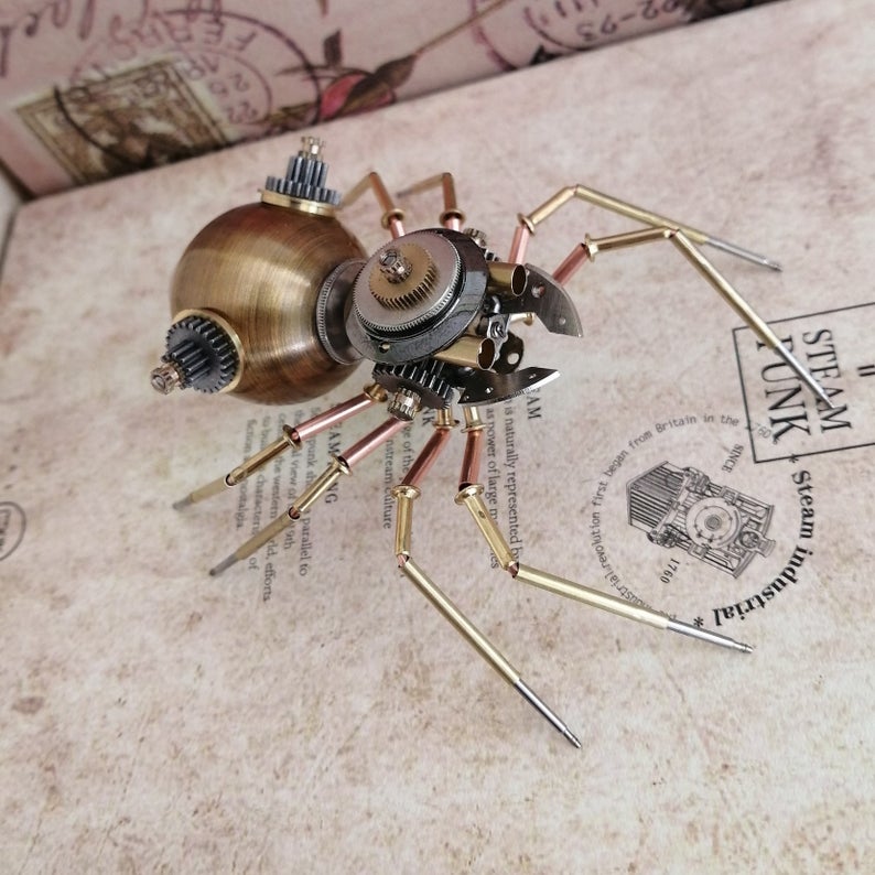 Mechanical spider steampunk | Metal handmade finished Model decor Ornaments