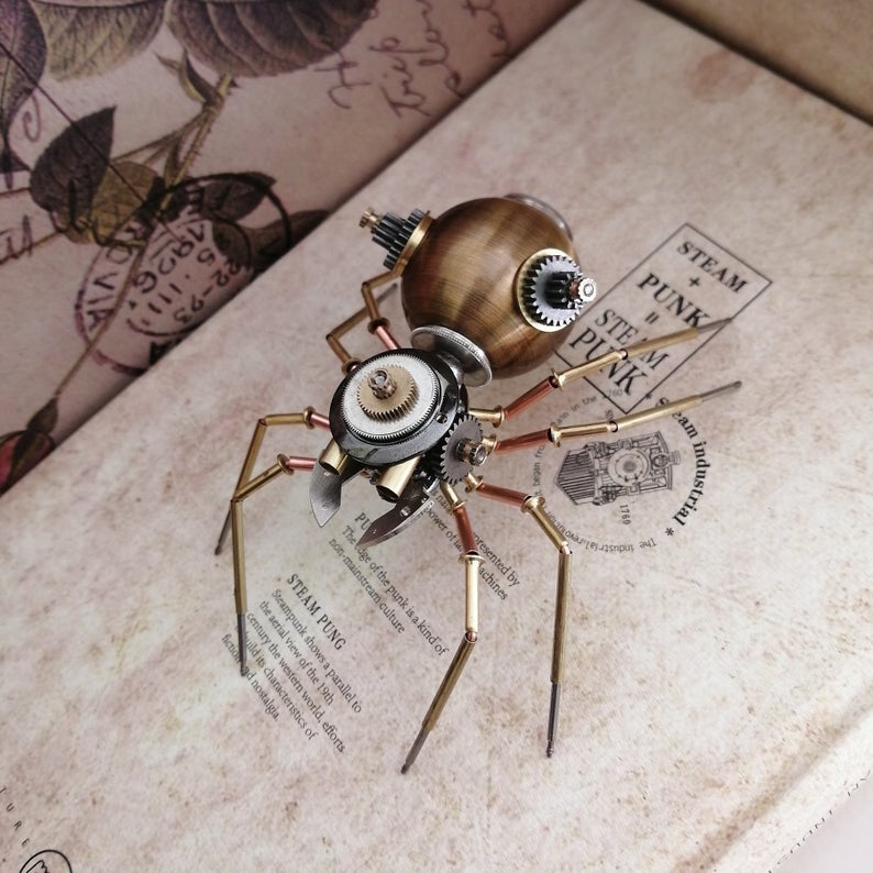 Mechanical spider steampunk | Metal handmade finished Model decor Ornaments