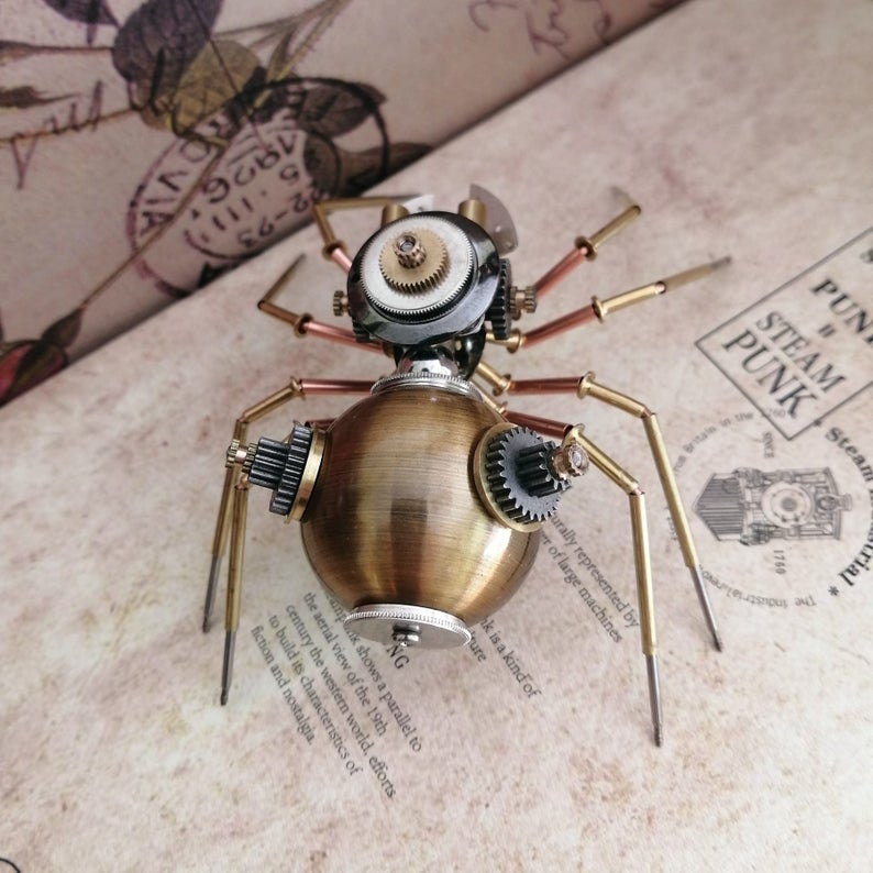 Mechanical spider steampunk | Metal handmade finished Model decor Ornaments