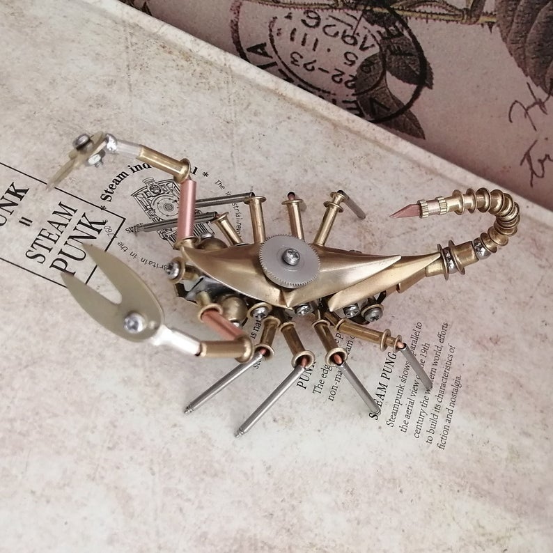 Mechanical scorpion steampunk | Metal handmade finished Model decor Ornaments