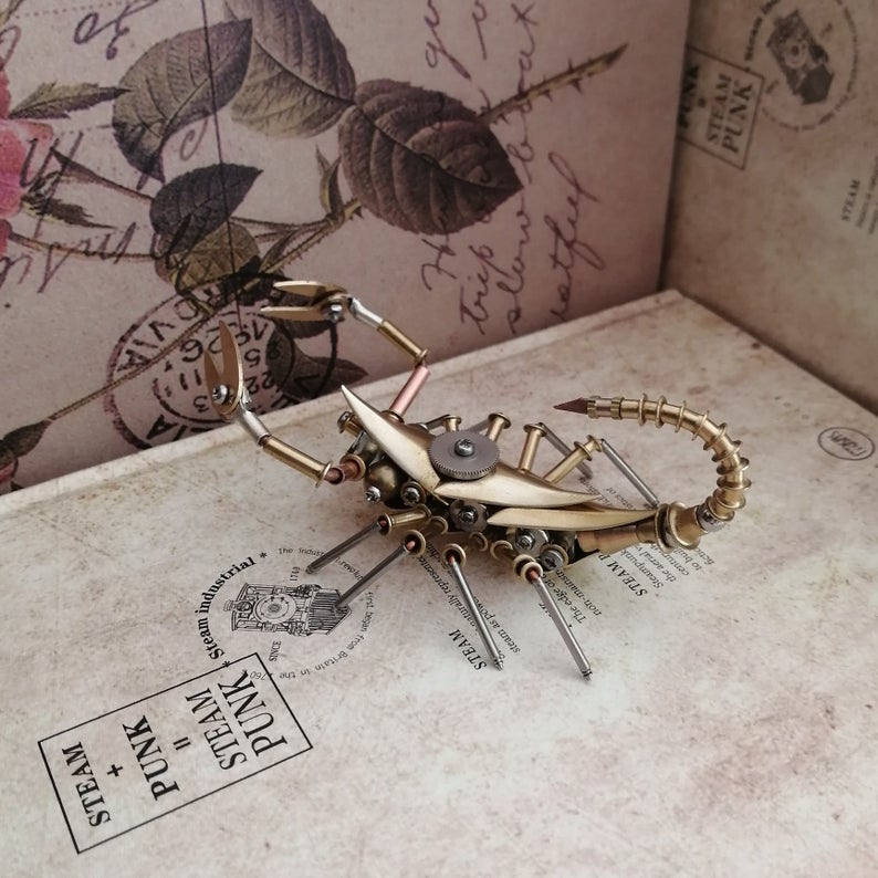 Mechanical scorpion steampunk | Metal handmade finished Model decor Ornaments