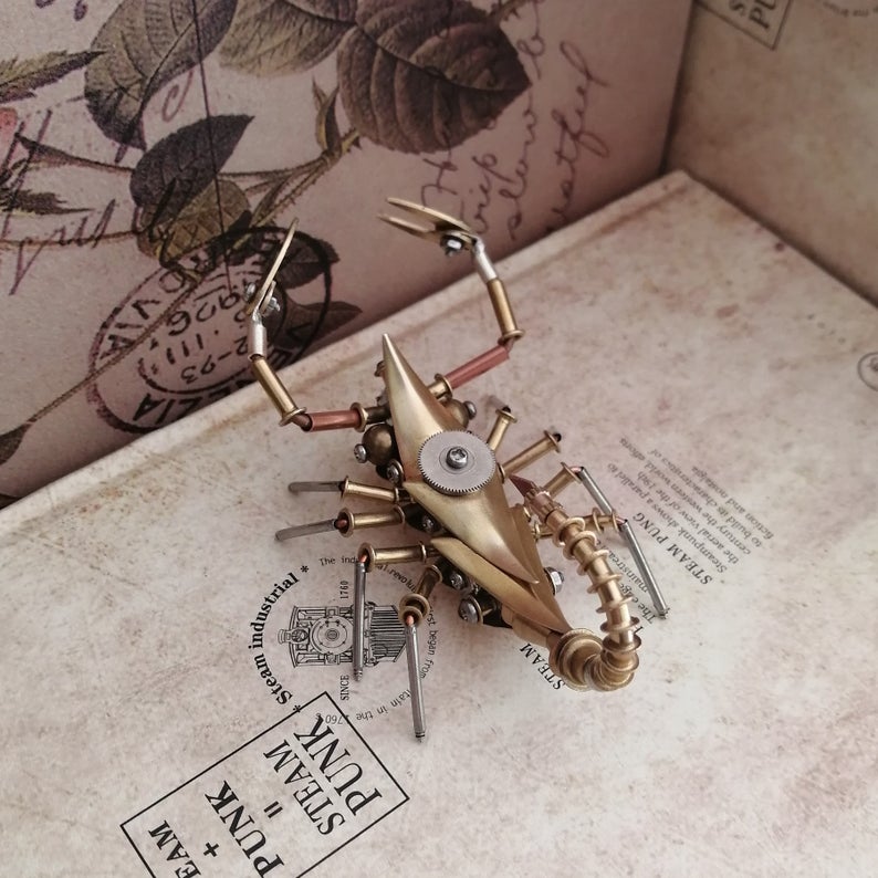 Mechanical scorpion steampunk | Metal handmade finished Model decor Ornaments