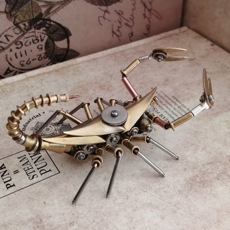 Mechanical scorpion steampunk | Metal handmade finished Model decor Ornaments