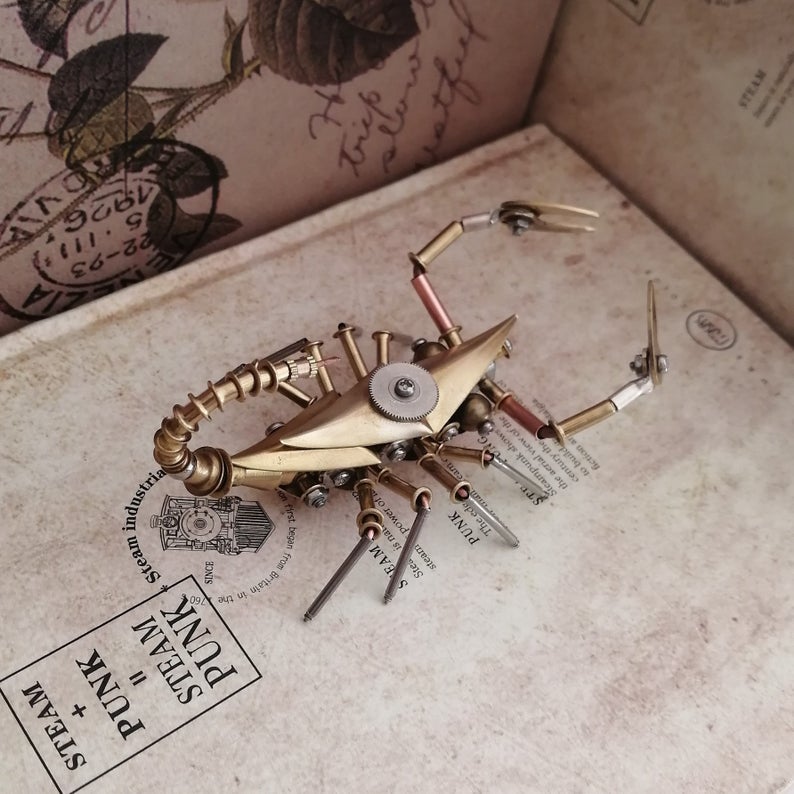 Mechanical scorpion steampunk | Metal handmade finished Model decor Ornaments