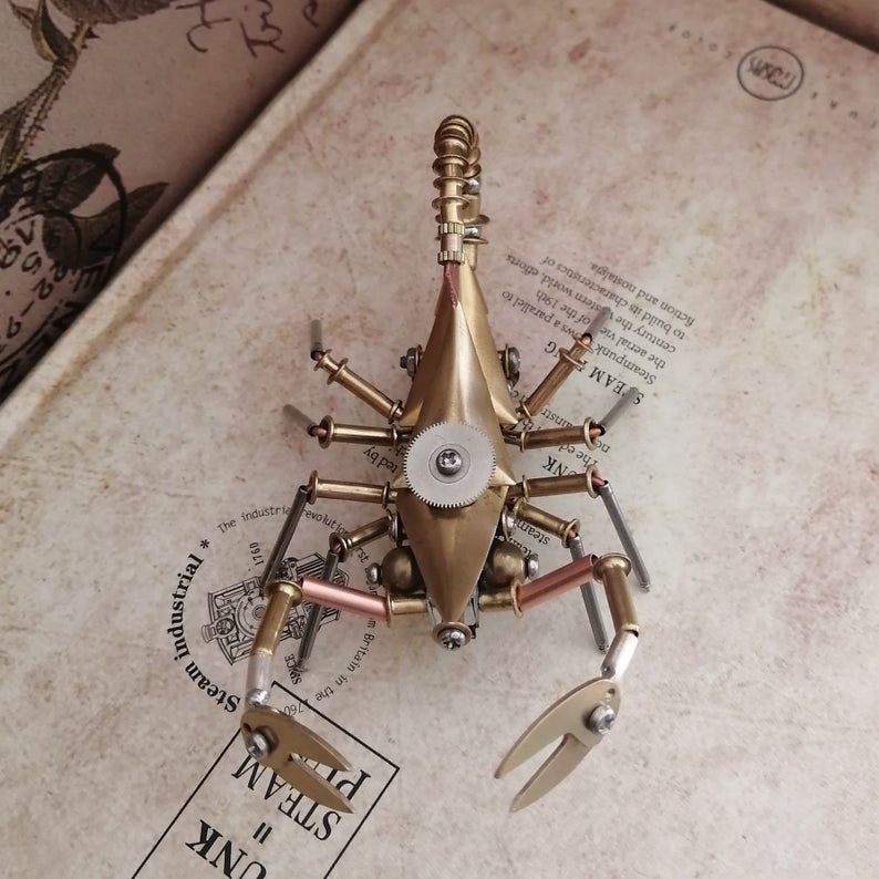 Mechanical scorpion steampunk | Metal handmade finished Model decor Ornaments
