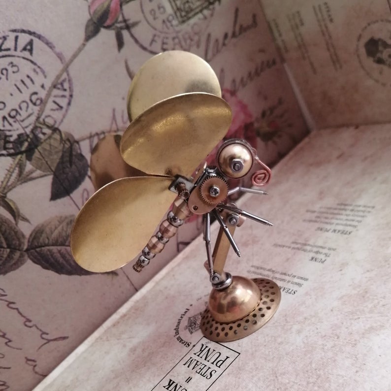 Mechanical butterfly steampunk | Metal handmade finished Model decor Ornaments