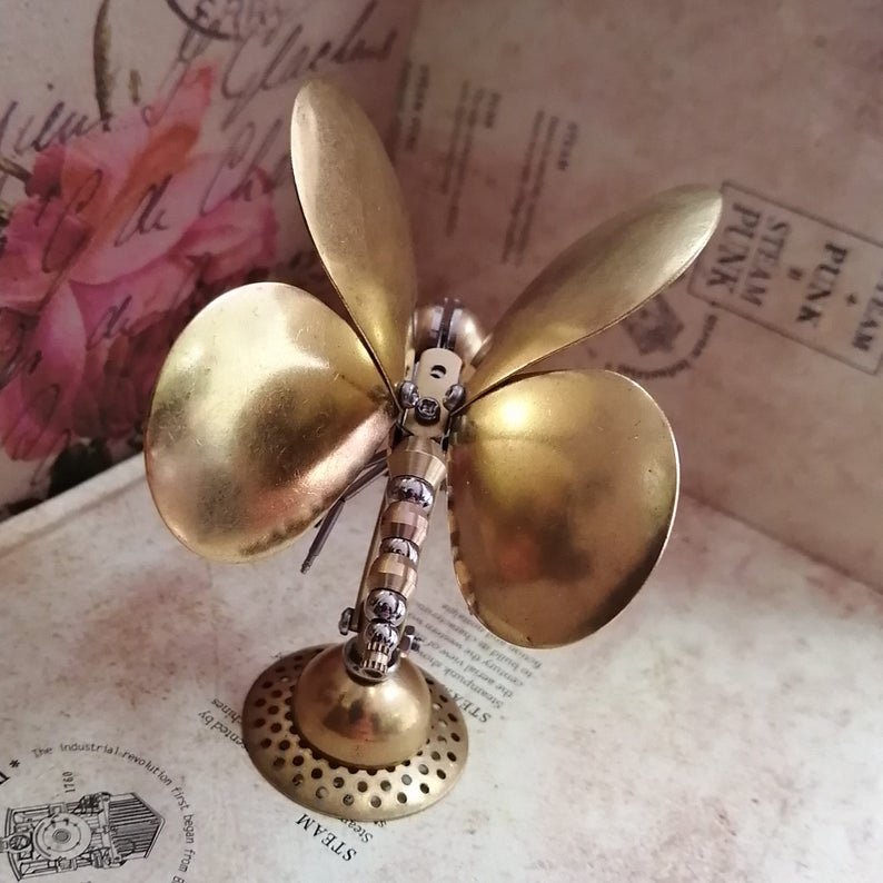 Mechanical butterfly steampunk | Metal handmade finished Model decor Ornaments