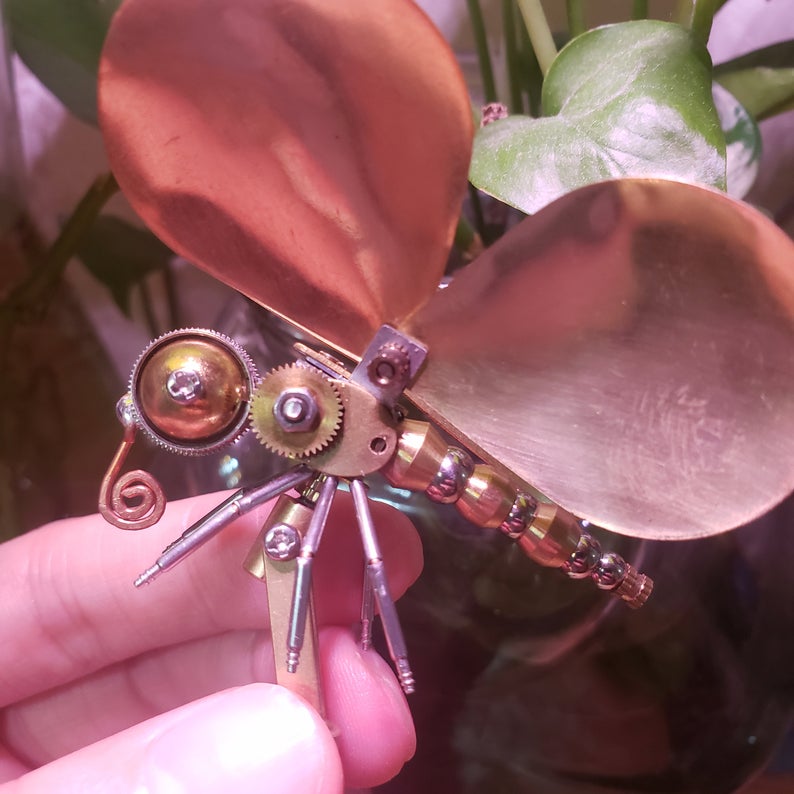 Mechanical butterfly steampunk | Metal handmade finished Model decor Ornaments
