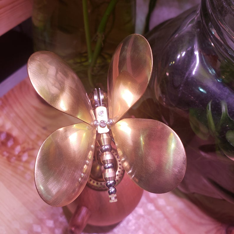 Mechanical butterfly steampunk | Metal handmade finished Model decor Ornaments