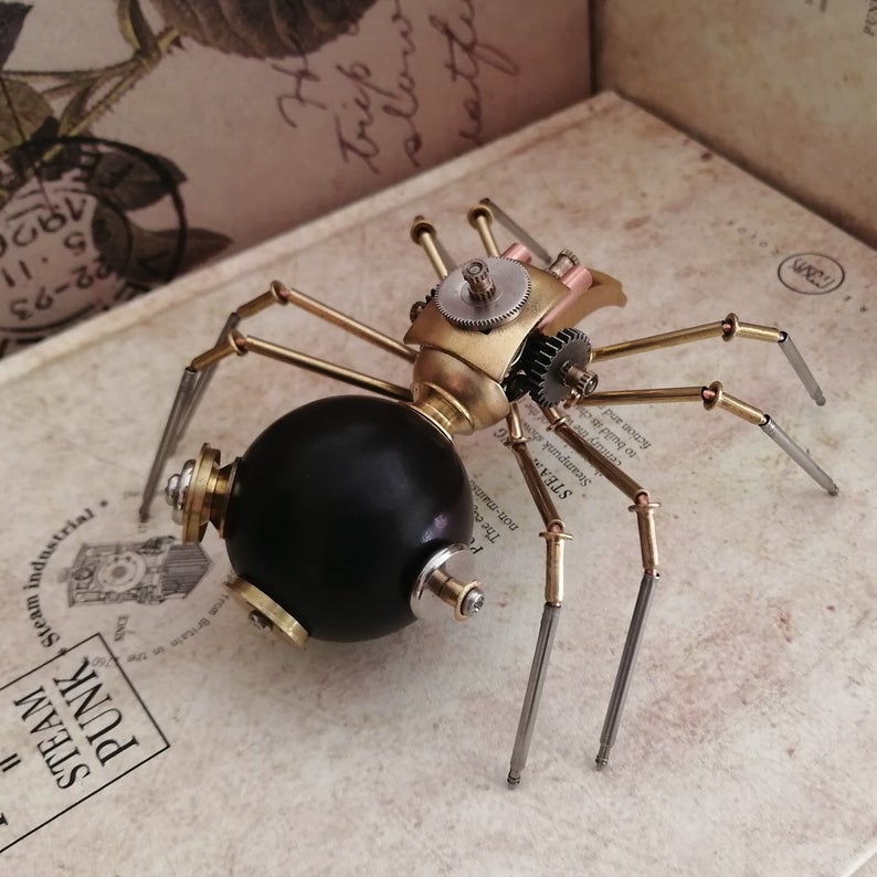 Mechanical spider steampunk | Metal handmade finished Model decor Ornaments