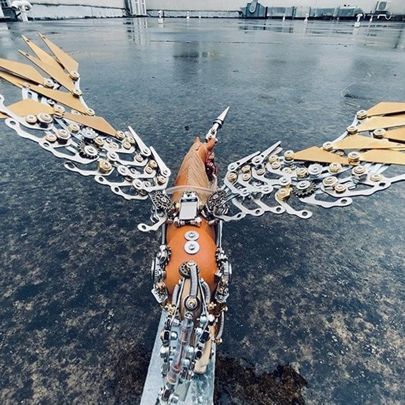 Variant unicorn | 752Pcs DIY Metal Mechanical Models 3D Assembly Puzzle Kits