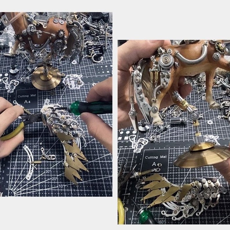 Variant unicorn | 752Pcs DIY Metal Mechanical Models 3D Assembly Puzzle Kits
