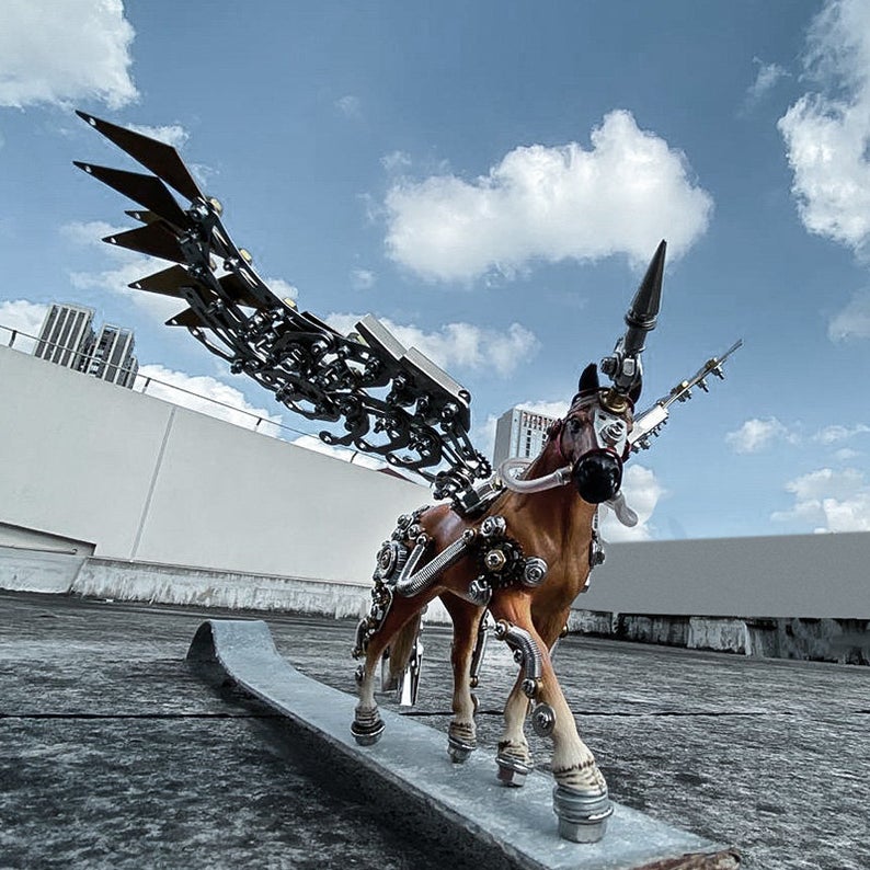 Variant unicorn | 752Pcs DIY Metal Mechanical Models 3D Assembly Puzzle Kits