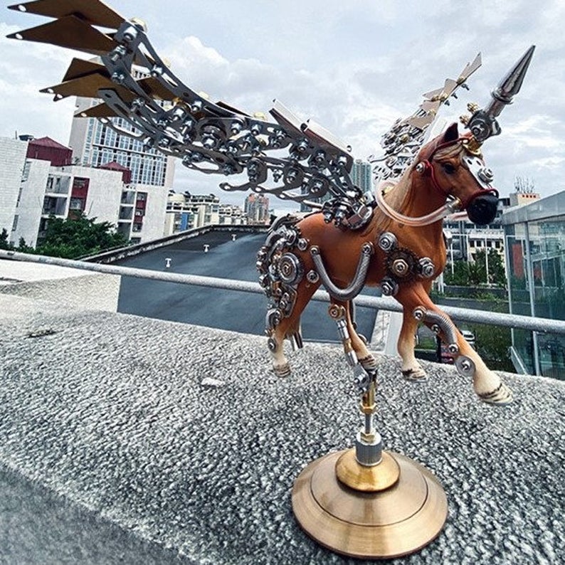 Variant unicorn | 752Pcs DIY Metal Mechanical Models 3D Assembly Puzzle Kits