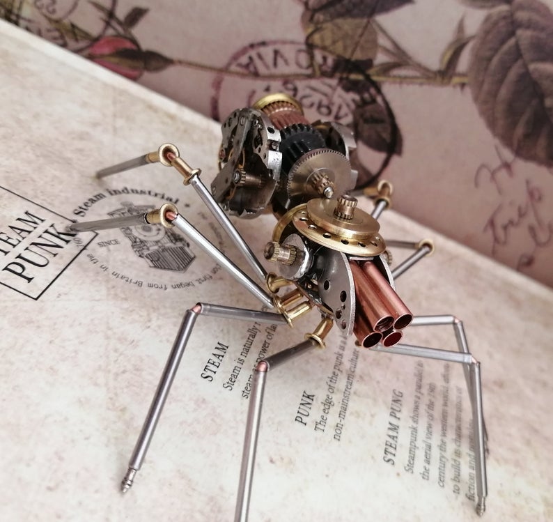 Mechanical spider steampunk | Metal handmade finished Model decor Ornaments