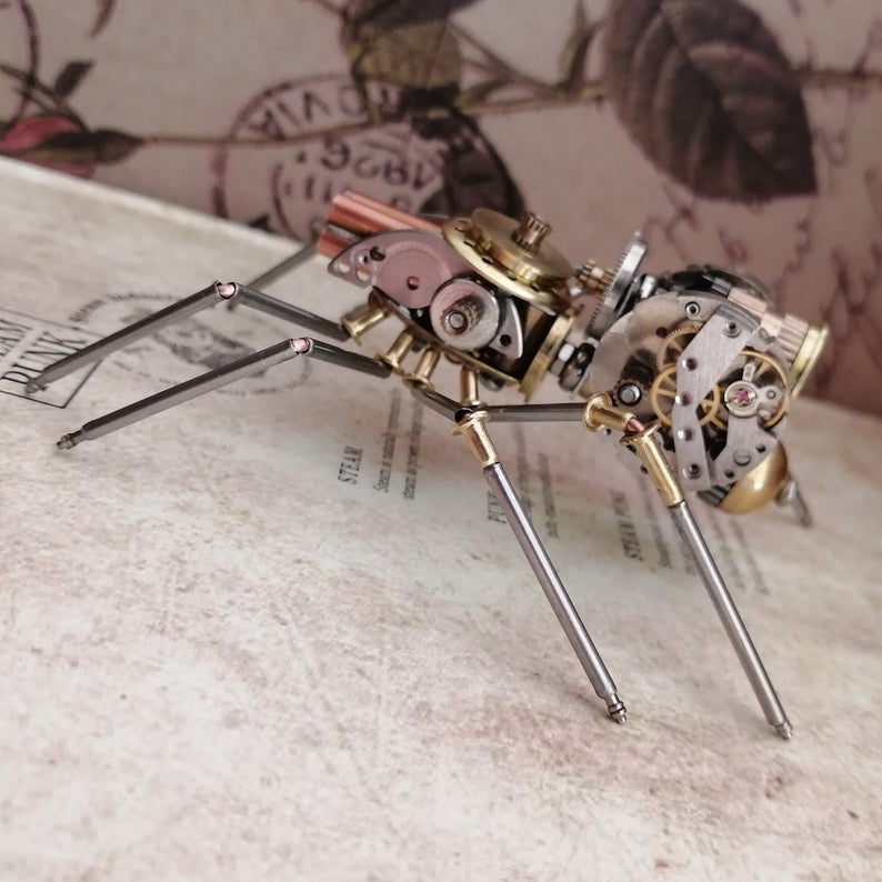 Mechanical spider steampunk | Metal handmade finished Model decor Ornaments