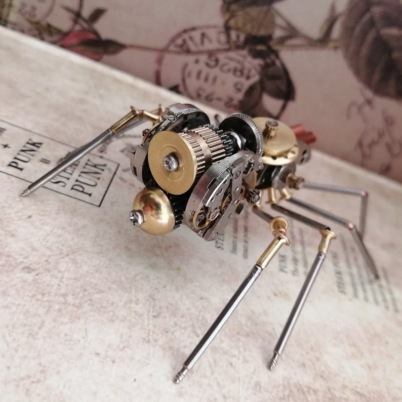 Mechanical spider steampunk | Metal handmade finished Model decor Ornaments