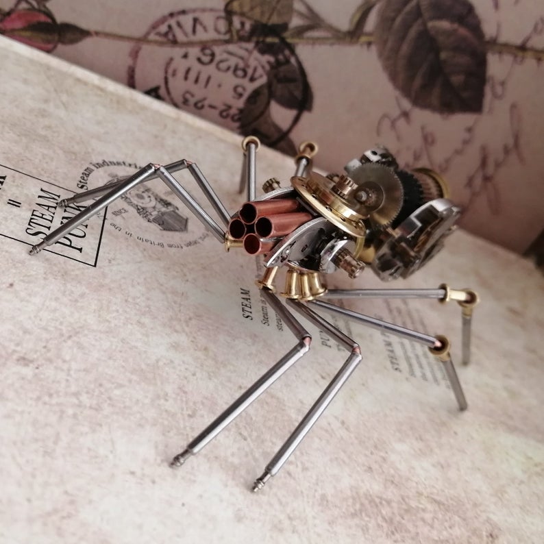 Mechanical spider steampunk | Metal handmade finished Model decor Ornaments