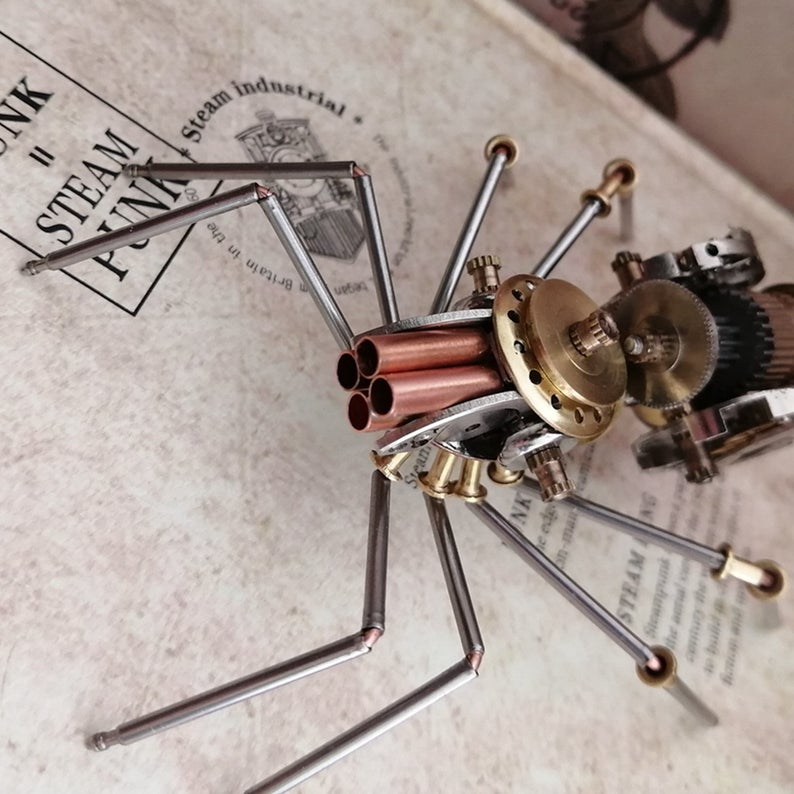 Mechanical spider steampunk | Metal handmade finished Model decor Ornaments