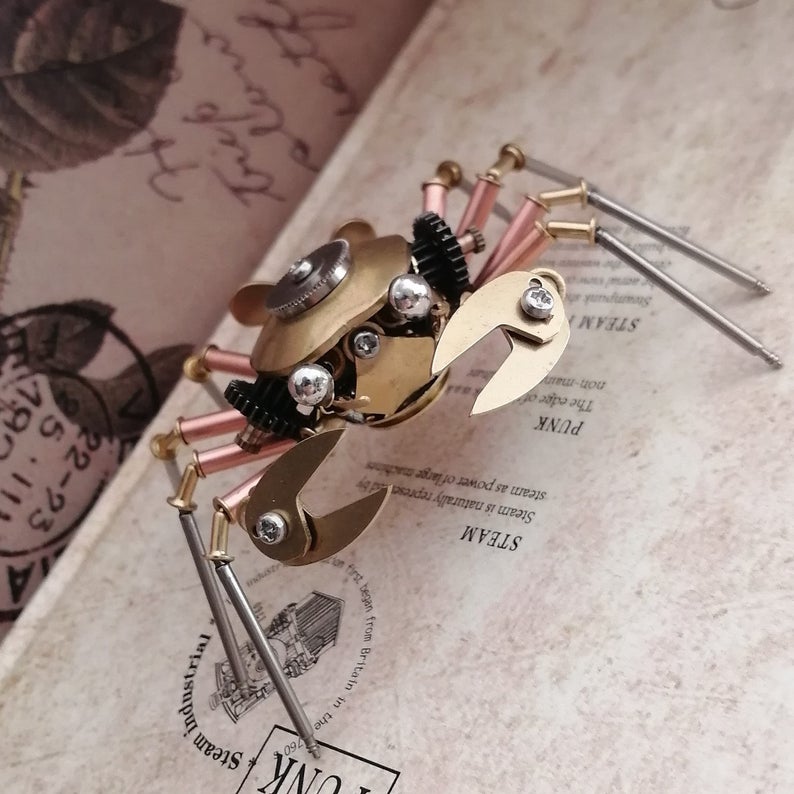 Mechanical crab steampunk | Metal handmade finished Model decor Ornaments
