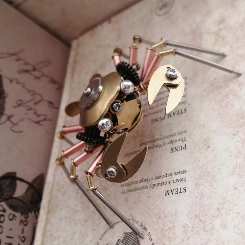 Mechanical crab steampunk | Metal handmade finished Model decor Ornaments