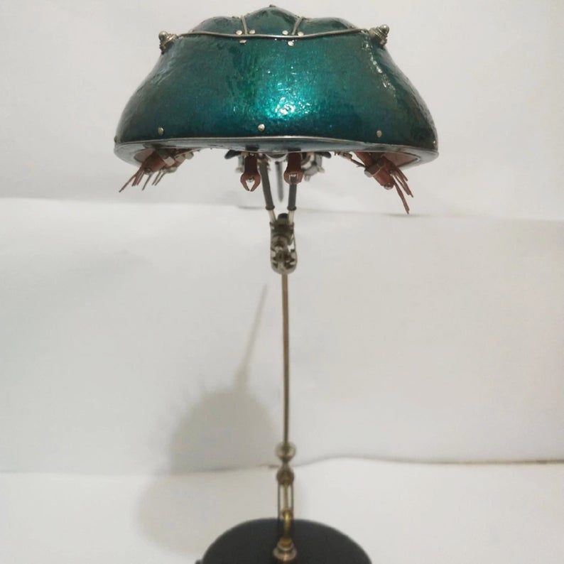 Mechanical Mutant 3D Horseshoe Crab Sculpture Handmade Crafts for Table Home Art Decor Steampunk Robots Aesthetic Art