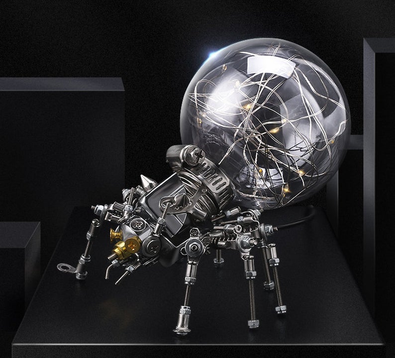 Spider steampunk | 215 Pcs Metal Insect Puzzle Model Kit 3D DIY Mechanical Assembly Jigsaw Crafts Decor