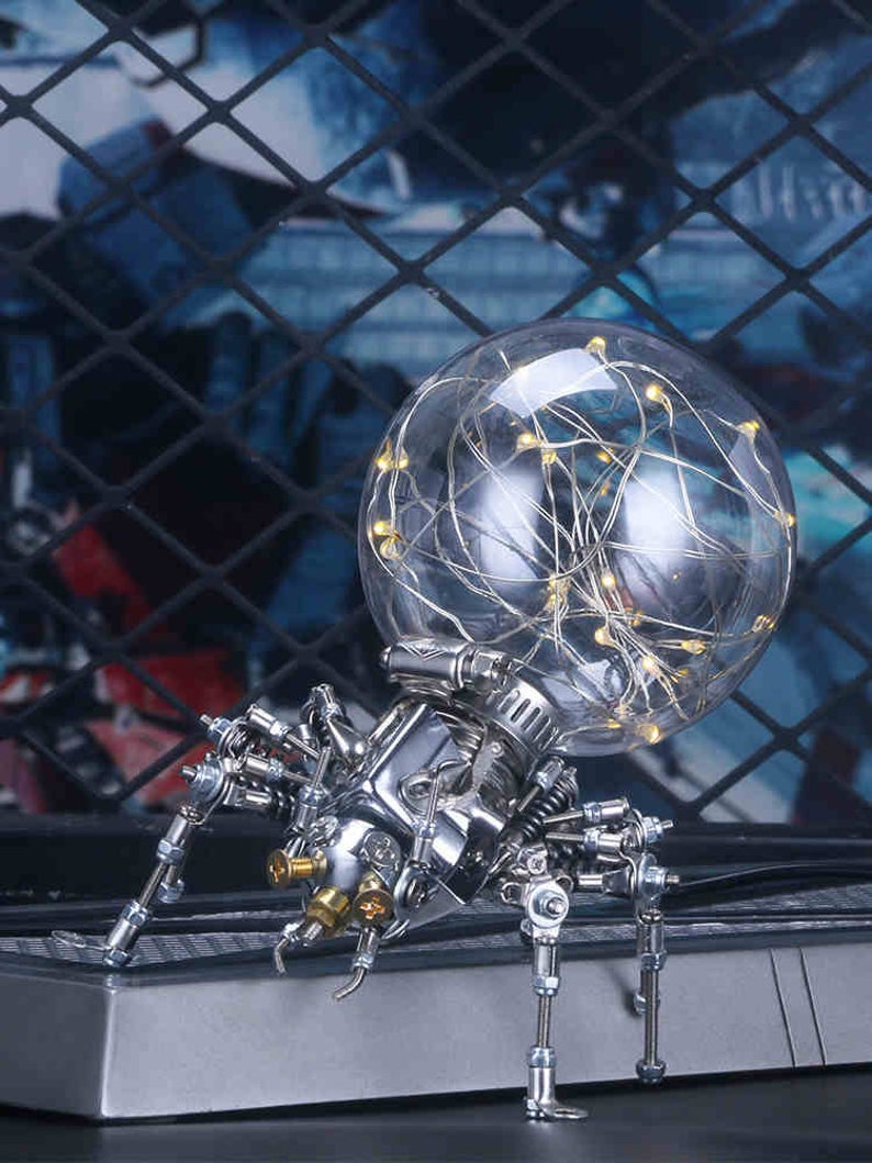 Spider steampunk | 215 Pcs Metal Insect Puzzle Model Kit 3D DIY Mechanical Assembly Jigsaw Crafts Decor