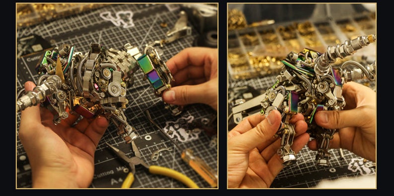 Mechanical Bull | 1087Pcs DIY Metal Mechanical Models 3D Assembly Kits