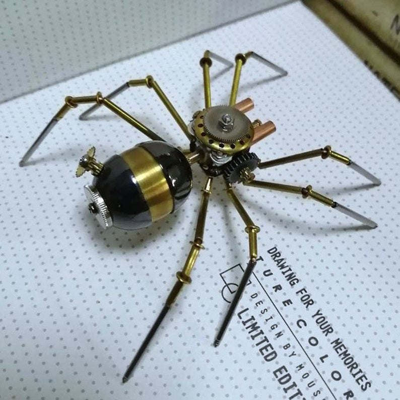 Mechanical spider steampunk | Metal handmade finished Model decor Ornaments