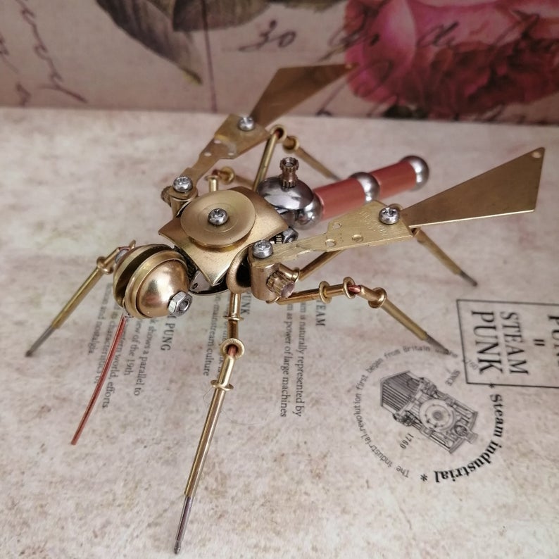 Mechanical mosquito steampunk | Metal handmade finished Model decor Ornaments