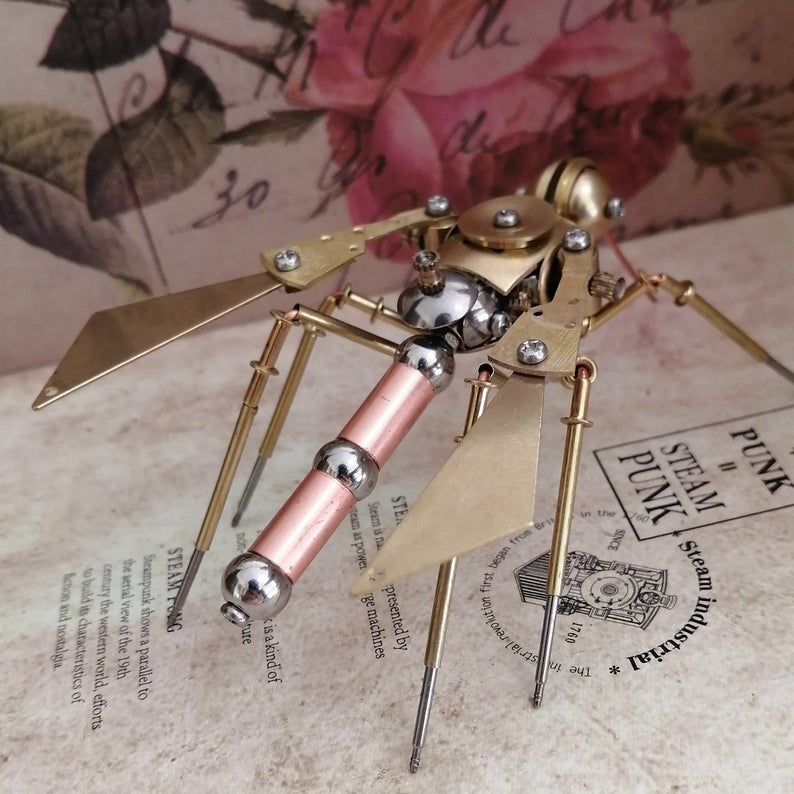 Mechanical mosquito steampunk | Metal handmade finished Model decor Ornaments