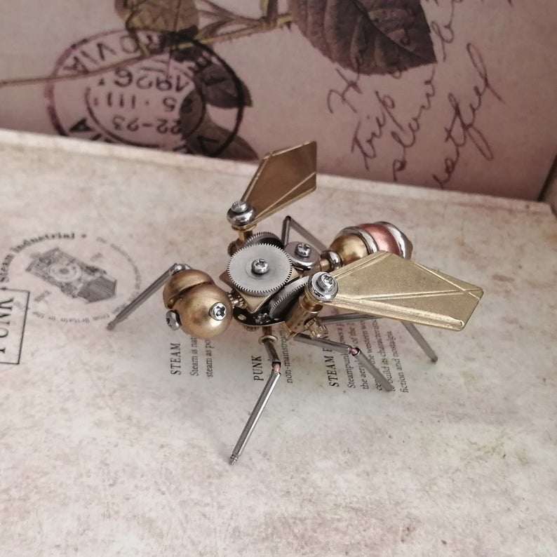 Mechanical Drosophila steampunk | Metal handmade finished Model decor Ornaments