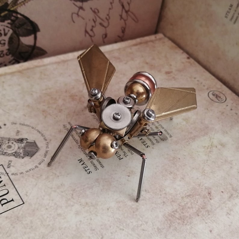 Mechanical Drosophila steampunk | Metal handmade finished Model decor Ornaments