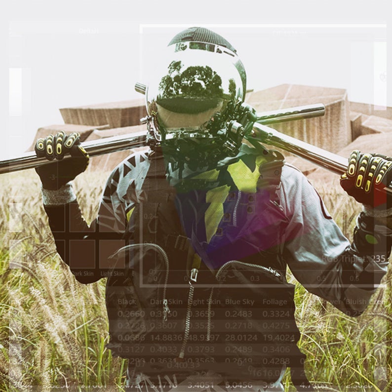 CyberPunk Future Tech Helmet 3D role-playing Mask Surrounding Atmosphere Light Science Fiction sci-fi Photo Movie Cosplay Props