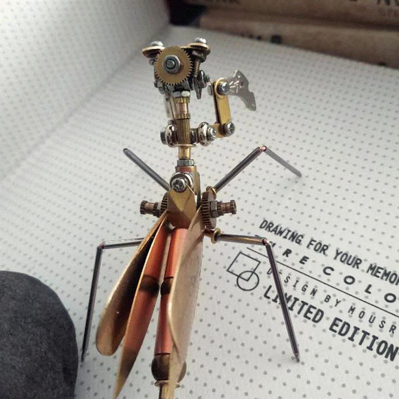 Mantis steampunk | Metal handmade finished Model decor Ornaments