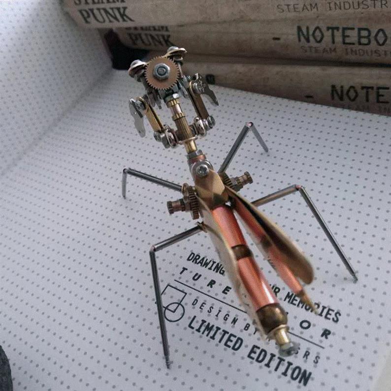 Mantis steampunk | Metal handmade finished Model decor Ornaments