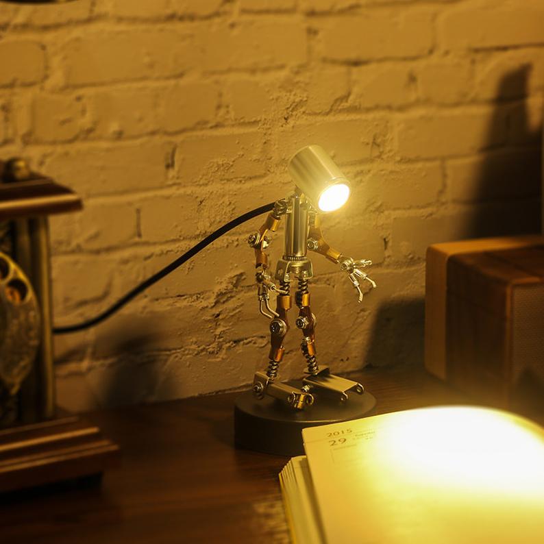 USB DIY Spotlight Steampunk | Metal Model Puzzle Model Kit Reading Light decor