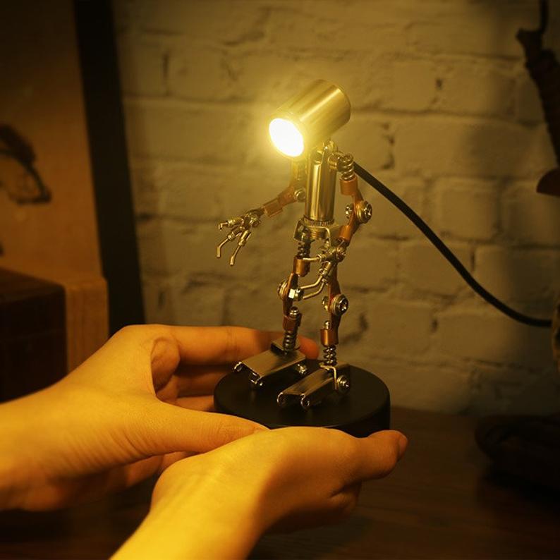 USB DIY Spotlight Steampunk | Metal Model Puzzle Model Kit Reading Light decor