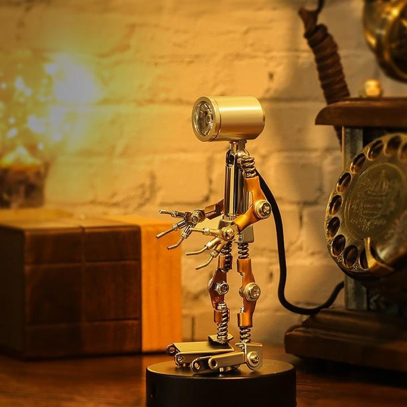 USB DIY Spotlight Steampunk | Metal Model Puzzle Model Kit Reading Light decor