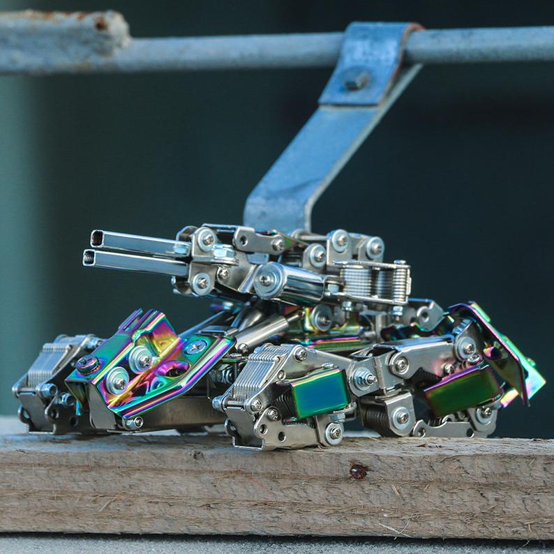 Mecha Tank | 415Pcs DIY Metal Puzzle Model Kit 3D Assembly Jigsaw Crafts Assembly Model Building Kits Kids Gift