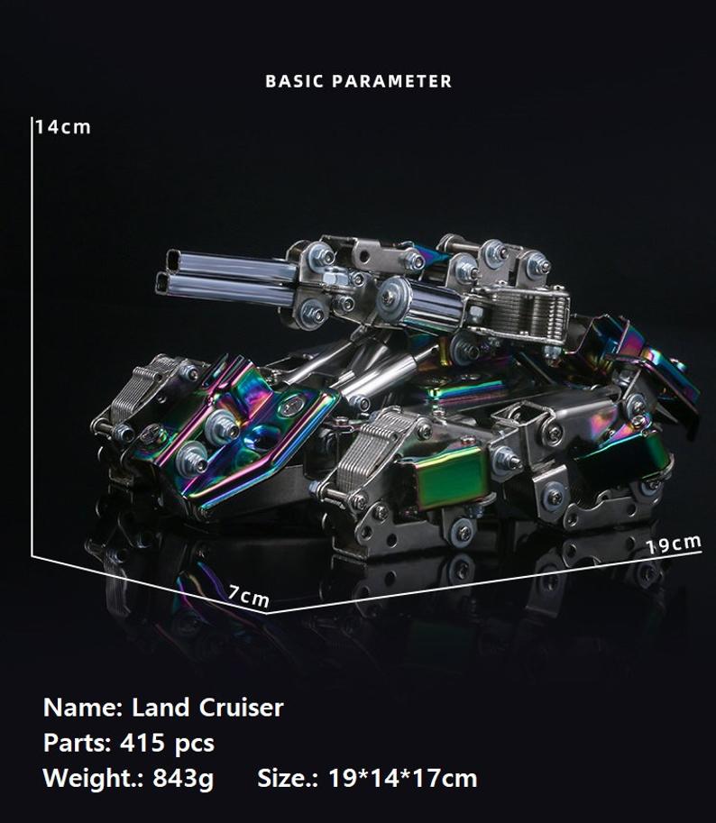 Mecha Tank | 415Pcs DIY Metal Puzzle Model Kit 3D Assembly Jigsaw Crafts Assembly Model Building Kits Kids Gift