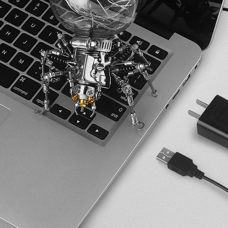 Steampunk Spider Lamp | Finished Metal Model Puzzle Model Kit Reading Light Art Steampunk for Home Decor Sculpture Robots Aesthetic Art