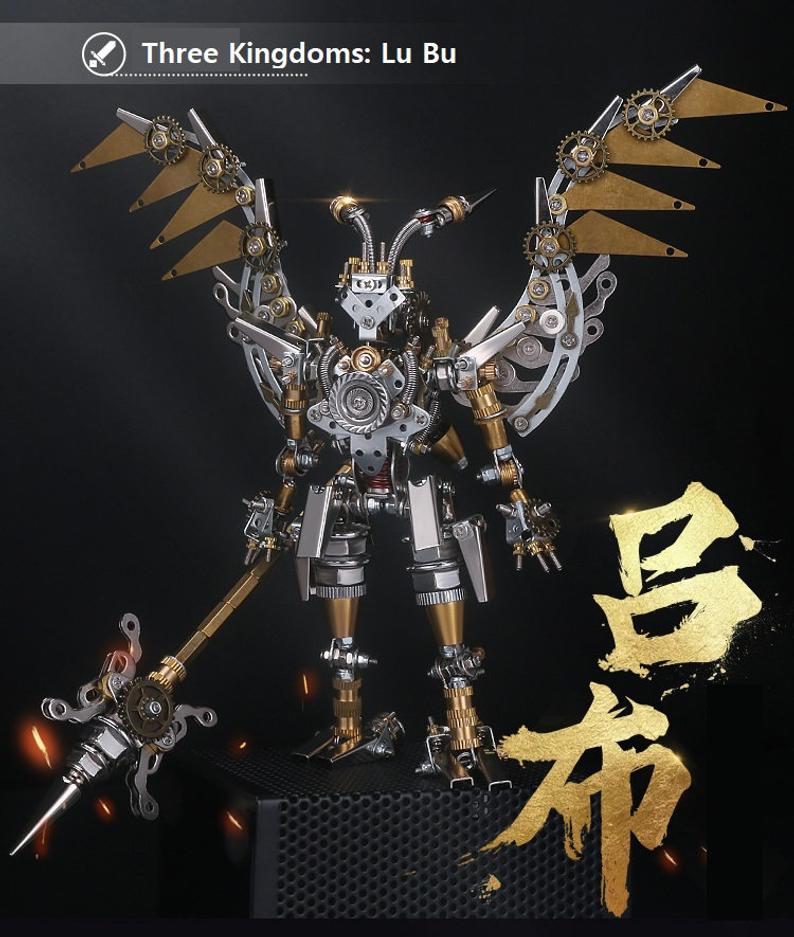 Three Kingdoms Lu Bu | 573 Pcs Metal Puzzle Model Kit 3D DIY Mechanical Assembly Jigsaw Crafts