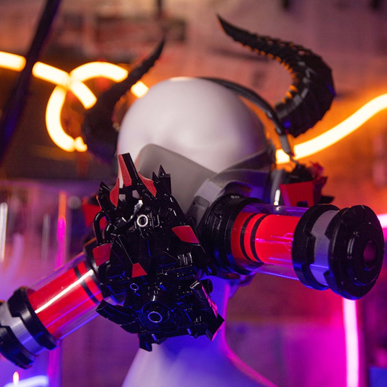 Cyberpunk Style Messenger Entertainment Mask (can Be Used In Combination With Medical Masks) Optional Bluetooth Headset Cosplay Props