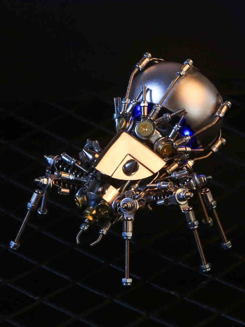 Spider steampunk | 239 Pcs Metal Insect Puzzle Model Kit 3D DIY Mechanical Assembly Jigsaw Crafts decor