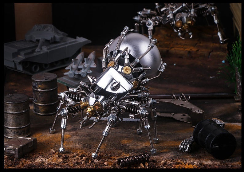 Spider steampunk | 239 Pcs Metal Insect Puzzle Model Kit 3D DIY Mechanical Assembly Jigsaw Crafts decor