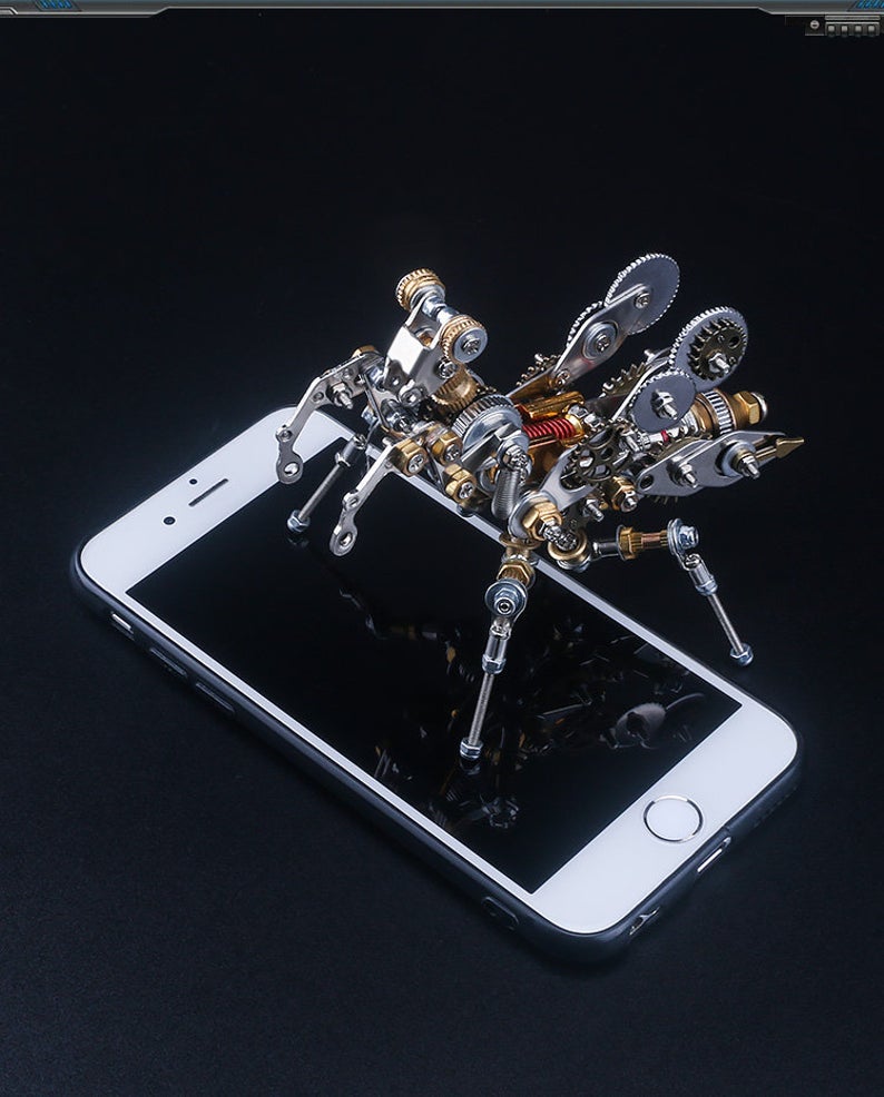 Praying mantis Steampunk| Metal Insect Puzzle Model Kit 3D DIY Mechanical Assembly Jigsaw Crafts decor
