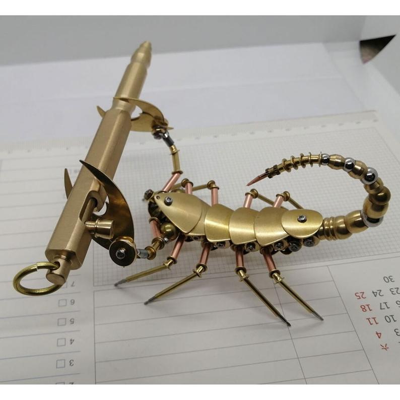 Mechanical Scorpion 3D Metal Insect Handicrafts Mechanical Model Home Decor Assembly Toys